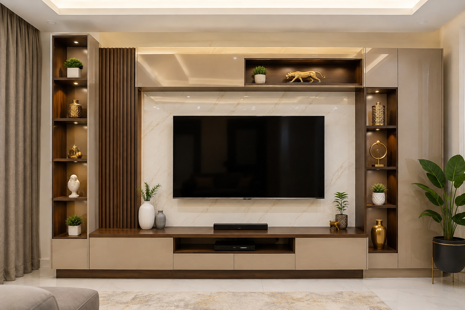 Harshith PVC Interiors - Latest update - UPVC TV Showcase Manufacturers Bangalore